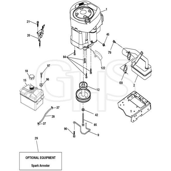 McCulloch M19542H - 96041017900 - 2010-03 - Engine Parts Diagram