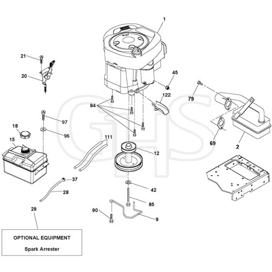 McCulloch M195-42T - 96042014400 - 2012-12 - Engine Parts Diagram