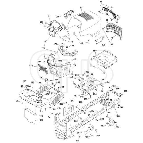 McCulloch M200117H - 96041006502 - 2010-07 - Chassis & Enclosures Parts Diagram
