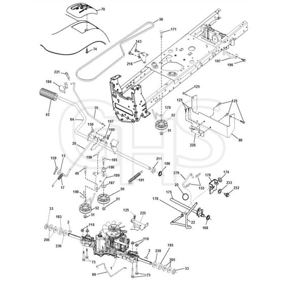 McCulloch M200117H - 96041006502 - 2010-07 - Drive Parts Diagram