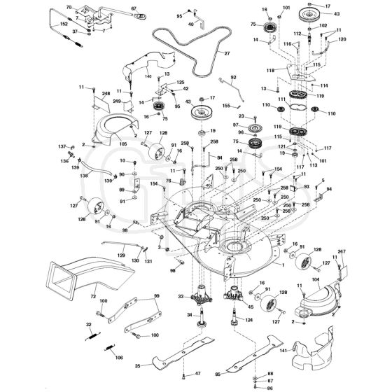 McCulloch M200-107TC - 96051006901 - 2015-03 - Mower Deck - Cutting Deck Parts Diagram