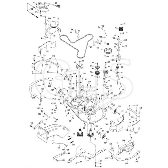 McCulloch M200-107TC - 96051015301 - 2018-08 - Mower Deck - Cutting Deck Parts Diagram