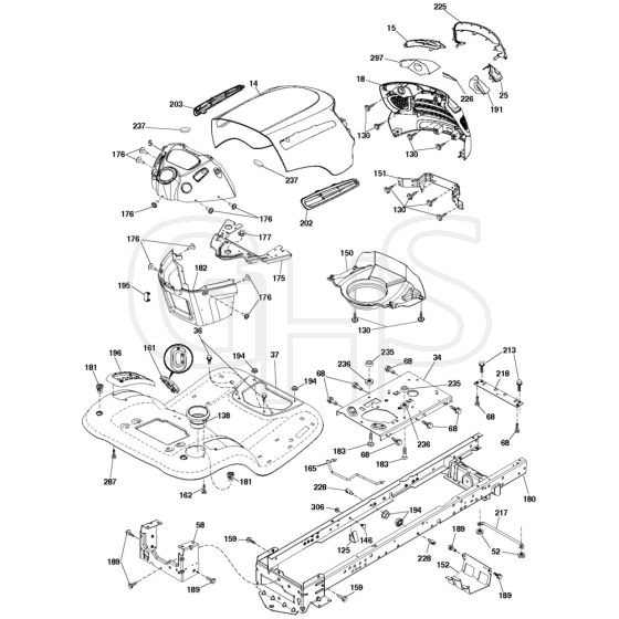 McCulloch M20-42T - 96042014500 - 2012-11 - Chassis & Enclosures Parts Diagram