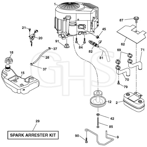 McCulloch M20-42T - 96042014500 - 2012-11 - Engine Parts Diagram