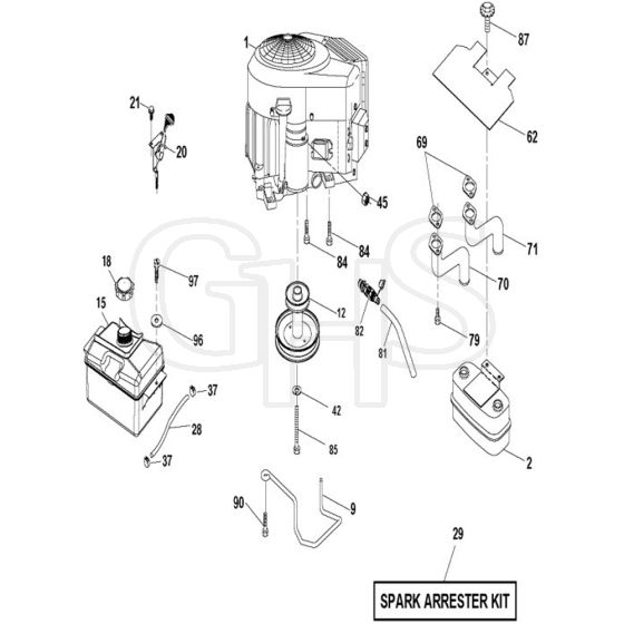 McCulloch M22042H - 96041018000 - 2010-01 - Engine Parts Diagram