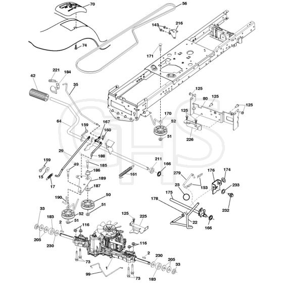 McCulloch M22042H - 96041018001 - 2011-04 - Drive Parts Diagram