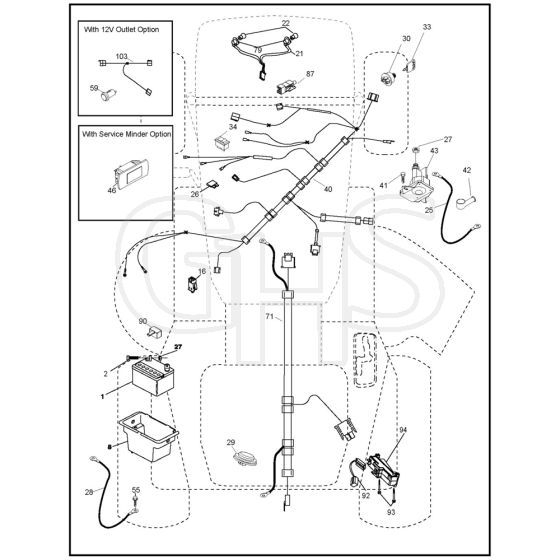 McCulloch M22042H - 96041018001 - 2011-04 - Electrical Parts Diagram