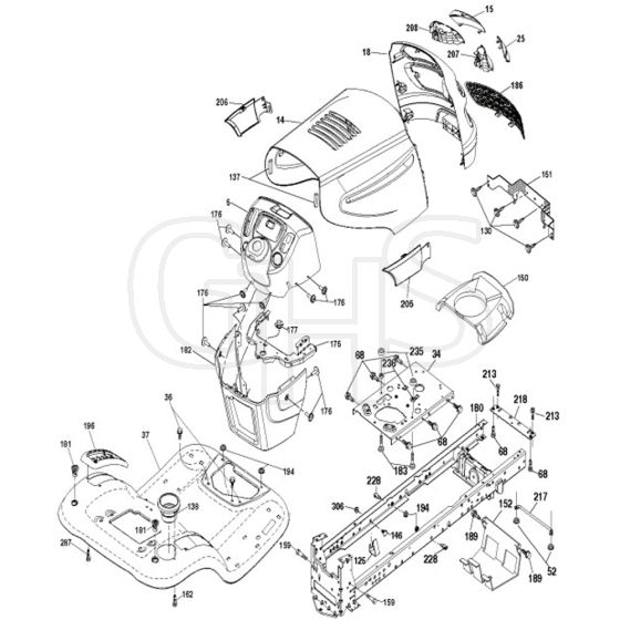 McCulloch M22042H - 96041023500 - 2011-05 - Chassis & Enclosures Parts Diagram