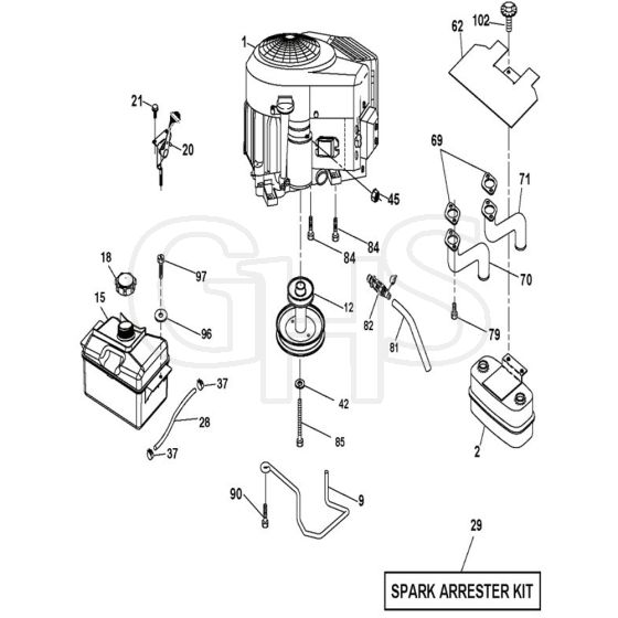 McCulloch M22042H - 96041023502 - 2013-06 - Engine Parts Diagram