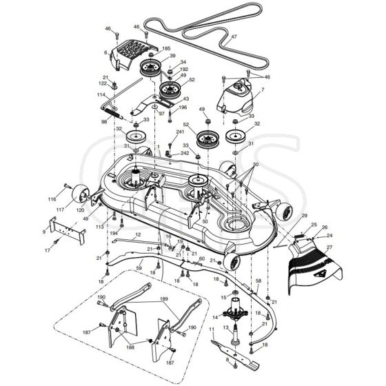 McCulloch M24-54T - 290840 - 2013-02 - Mower Deck - Cutting Deck Parts Diagram