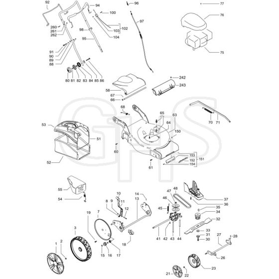 McCulloch M46-125 WR - 96724010104 - 2015-04 - Product Complete Parts Diagram
