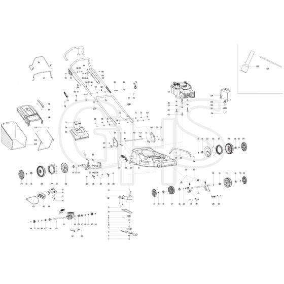 Cobra M51SPB - 20" Self Propelled Main Diagram