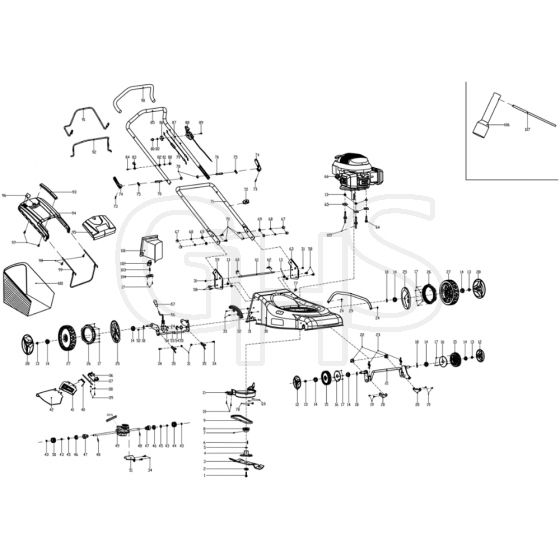 Cobra M51SPH - 20" Self Propelled Main Diagram