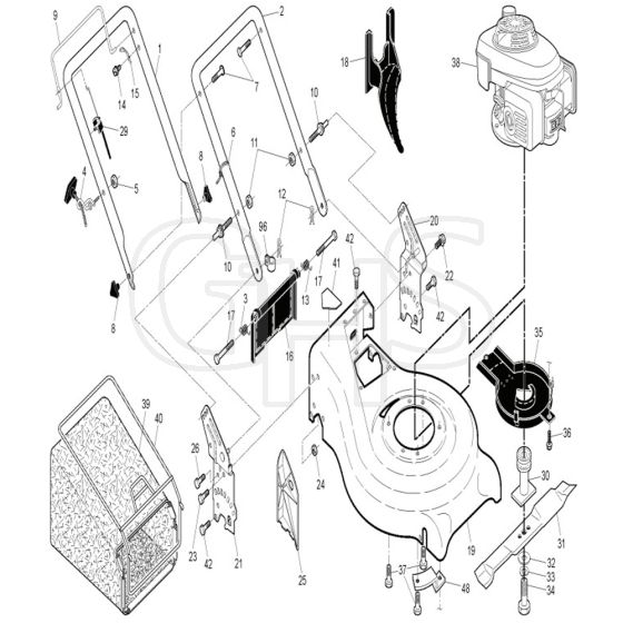McCulloch M53-160 CMD - 96141010705 - 2009-06 - Frame Parts Diagram