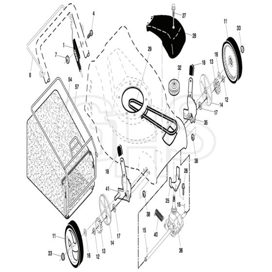 McCulloch M53-160 CMDW - 96141016502 - 2009-10 - Drive Parts Diagram