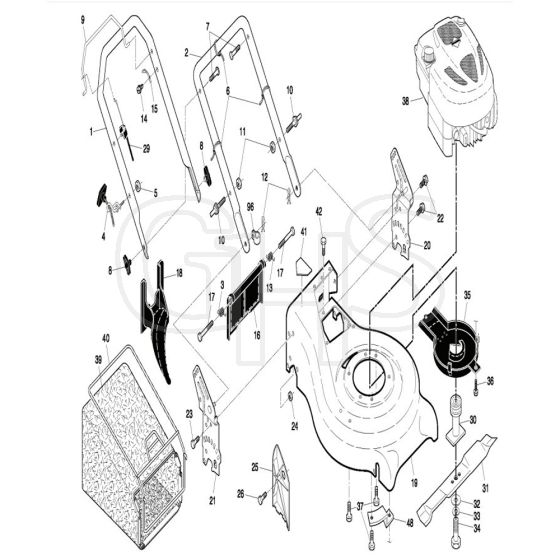 McCulloch M53-625 CMD - 96141011105 - 2010-10 - Product Complete (2) Parts Diagram