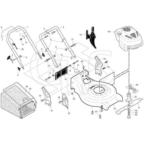 McCulloch M53-625 CMD - 96141011106 - 2010-01 - Frame Parts Diagram