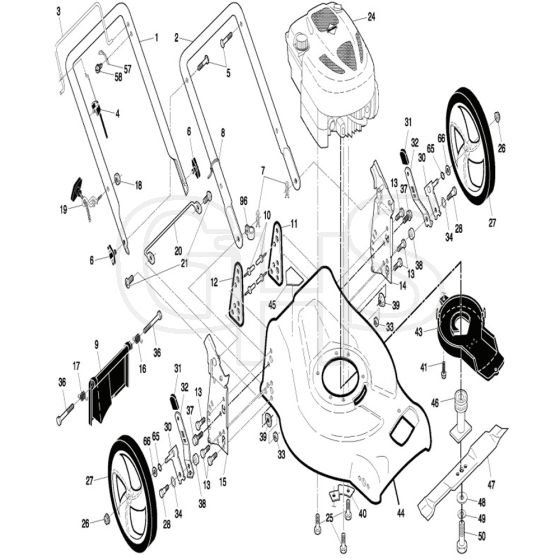 McCulloch M53-625 CMDW - 96141015702 - 2008-03 - Frame Parts Diagram