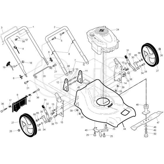 McCulloch M53-625 CMDW - 96141015707 - 2010-10 - Frame Parts Diagram