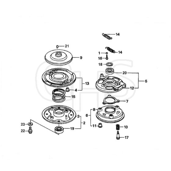 Cobra M53HSTPRO - TN2160SXAHHSTPRO Clutch Diagram