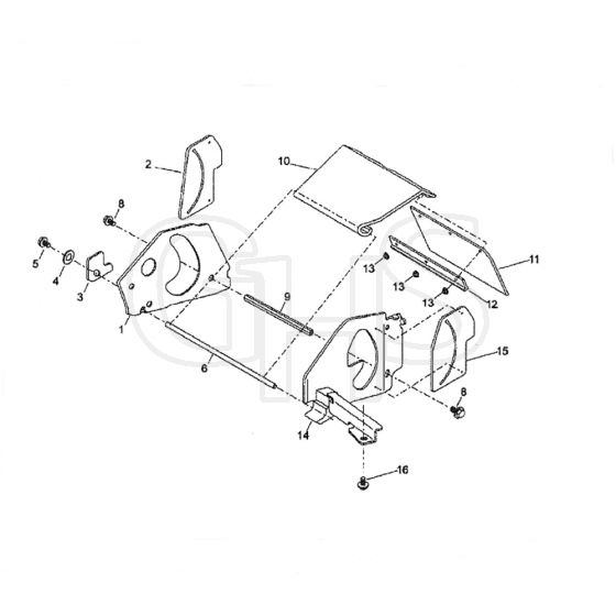 Cobra M53HSTPRO - TN2160SXAHHSTPRO Grass Deflector Diagram