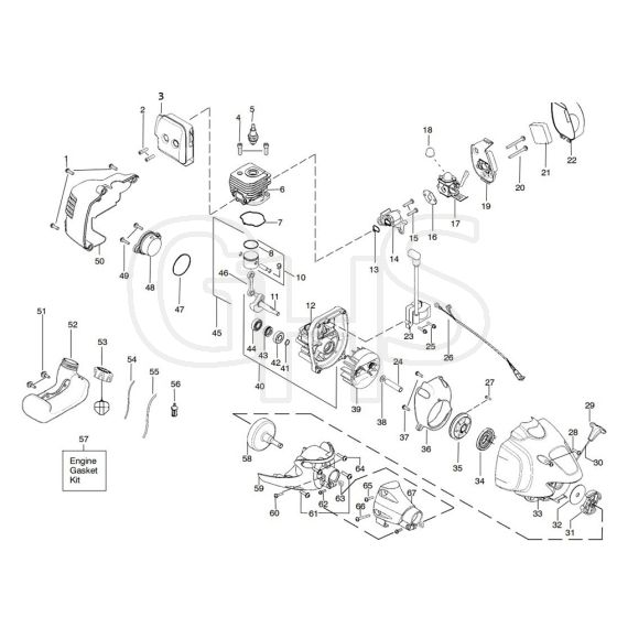 McCulloch MAC 250 L GT - 2010-03 - Engine (2) Parts Diagram