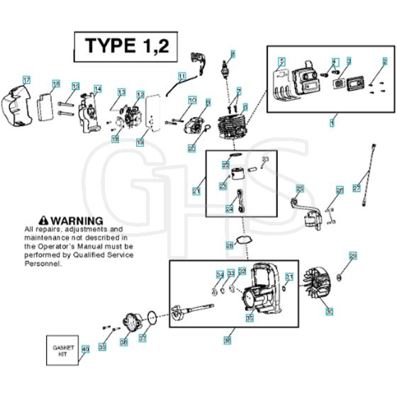 McCulloch MAC GBV325 - 2010-07 - Engine Parts Diagram