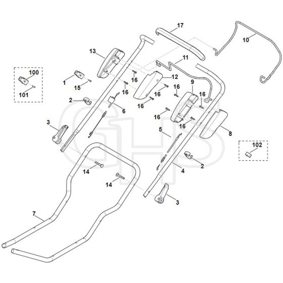 Viking MB3.1 RT - Handle - Parts Diagram
