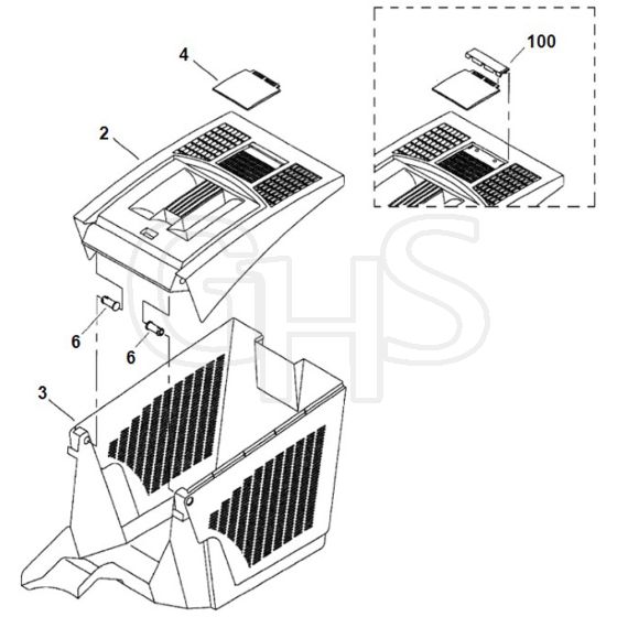 Viking MB400 - Grass Catcher Bag - Parts Diagram