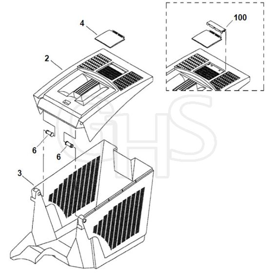 Viking MB400 M - Grass Catcher Bag - Parts Diagram