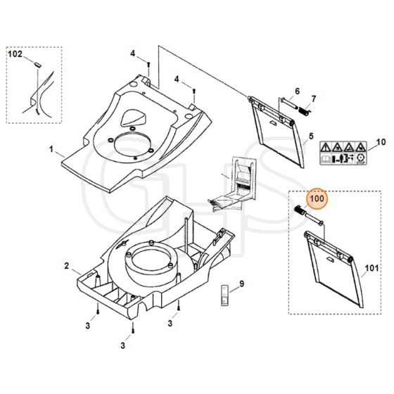 Viking MB400 M - Housing - Parts Diagram