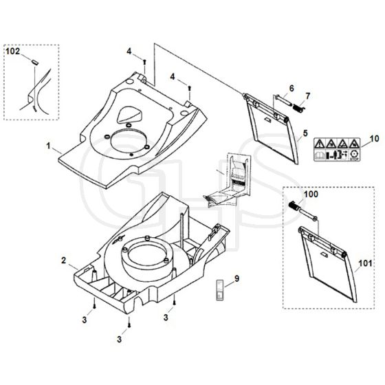 Viking MB400 X - Housing - Parts Diagram