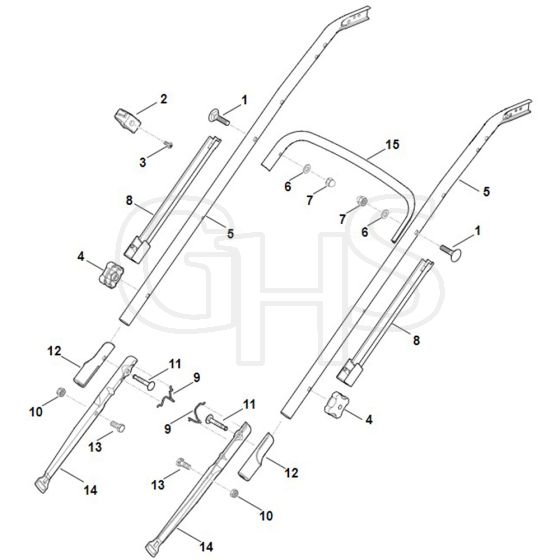 Viking MB655.1 VM - Handle Lower Part - Parts Diagram