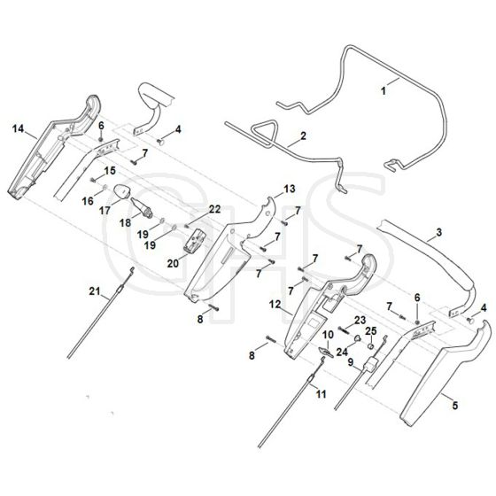 Viking MB655.1 VM - Handle Upper Part - Parts Diagram