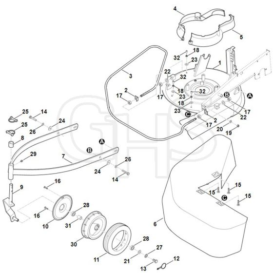 Viking MB6.1 RV - Housing, Wheel Front - Parts Diagram