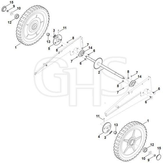 Viking MB6.1 RV - Wheels Back - Parts Diagram