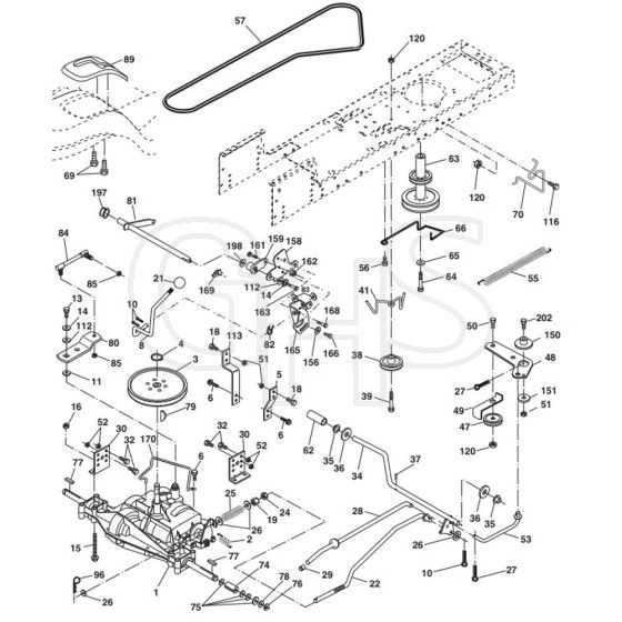 McCulloch MC13538LT - 96012010301 - 2010-06 - Drive Parts Diagram