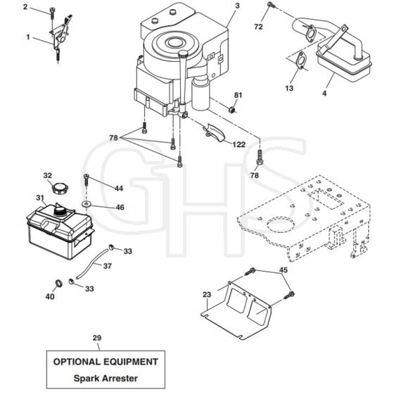 McCulloch MC13538LT - 96012010301 - 2010-06 - Engine Parts Diagram