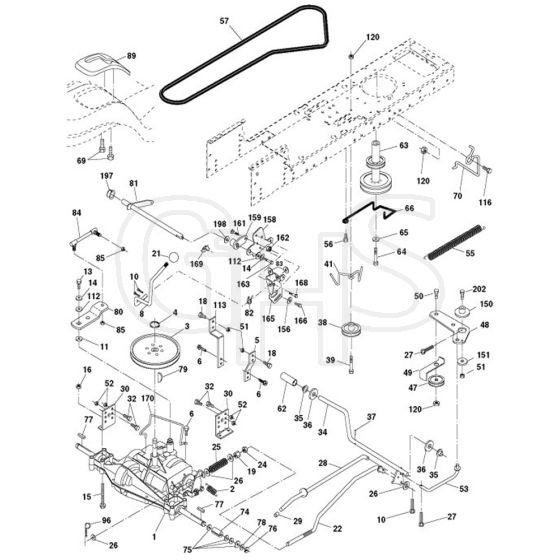 McCulloch MC18542LT - 96012010400 - 2010-06 - Drive Parts Diagram