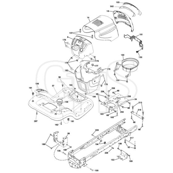 McCulloch MC195H42LT - 96042011400 - 2009-11 - Chassis & Enclosures Parts Diagram
