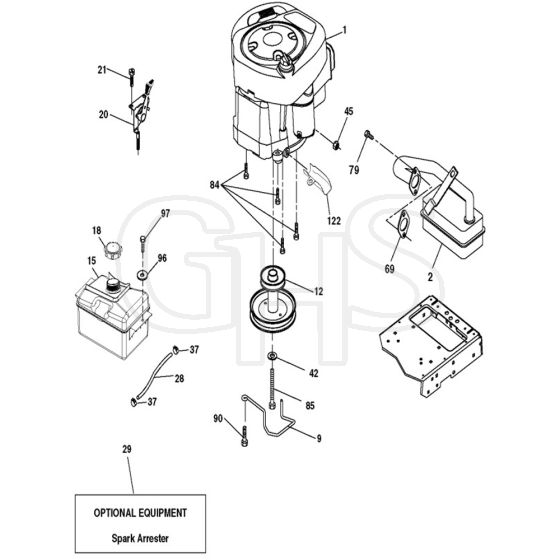 McCulloch MC195H42LT - 96042011401 - 2010-05 - Engine Parts Diagram