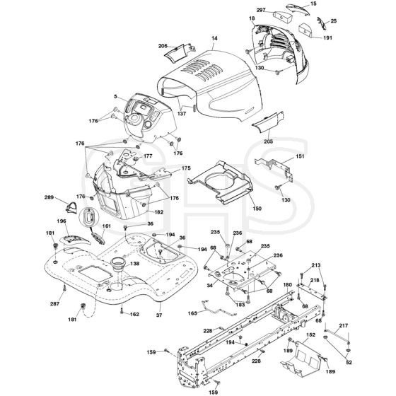 McCulloch MC20V42YT - 96042013000 - 2010-12 - Chassis - Frame Parts Diagram