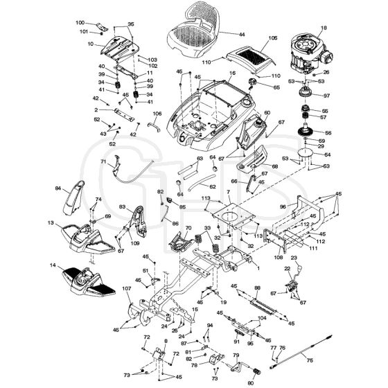 McCulloch MC30 - 96021001601 - 2011-11 - Chassis & Enclosures Parts Diagram
