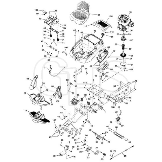 McCulloch MC30 - 96021001700 - 2012-01 - Chassis & Enclosures Parts Diagram