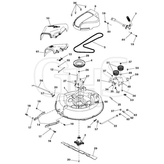 McCulloch MC30 - 96028000200 - 2011-04 - Mower Deck - Cutting Deck Parts Diagram