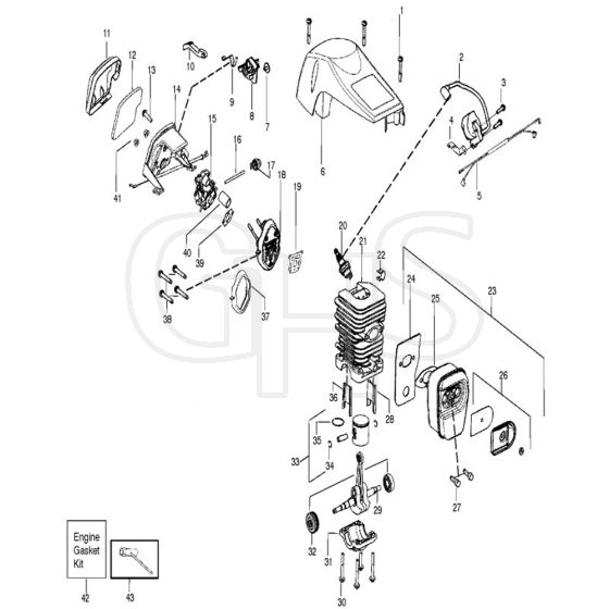 McCulloch MC 4218 AV - 2010-08 - Engine Parts Diagram