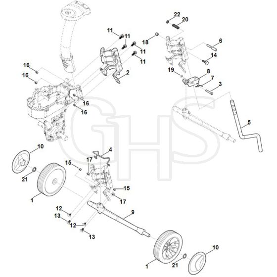 Stihl MH445.1 R - Chassis - Parts Diagram