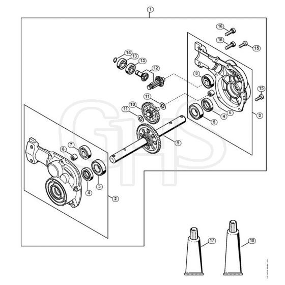 Genuine Stihl MM55 C-E Z / O - Gear head