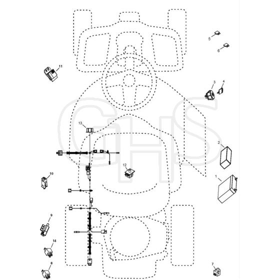 McCulloch MOWCART66 - 96021000902 - 2011-08 - Electrical Parts Diagram