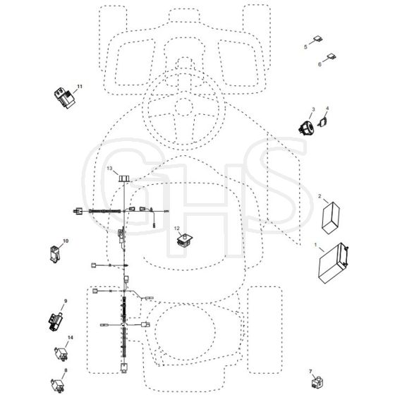 McCulloch MOWCART - 96021000800 - 2010-12 - Electrical Parts Diagram